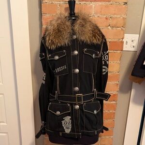 Double D Ranch Women’s Black Fur-Trimmed Jacket